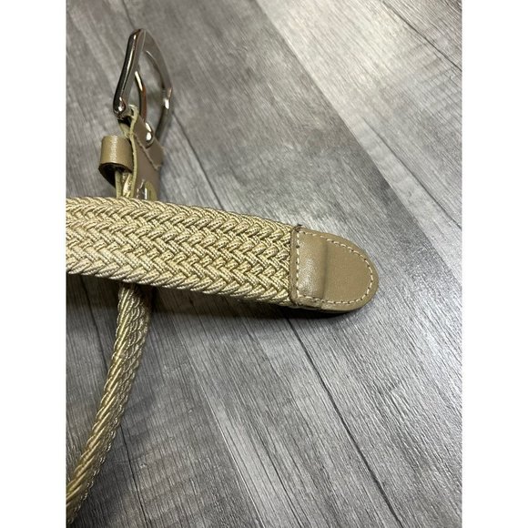 VINTAGE Tan Adjustable Fabric Belt Made In Taiwan Size Large - Picture 5 of 5